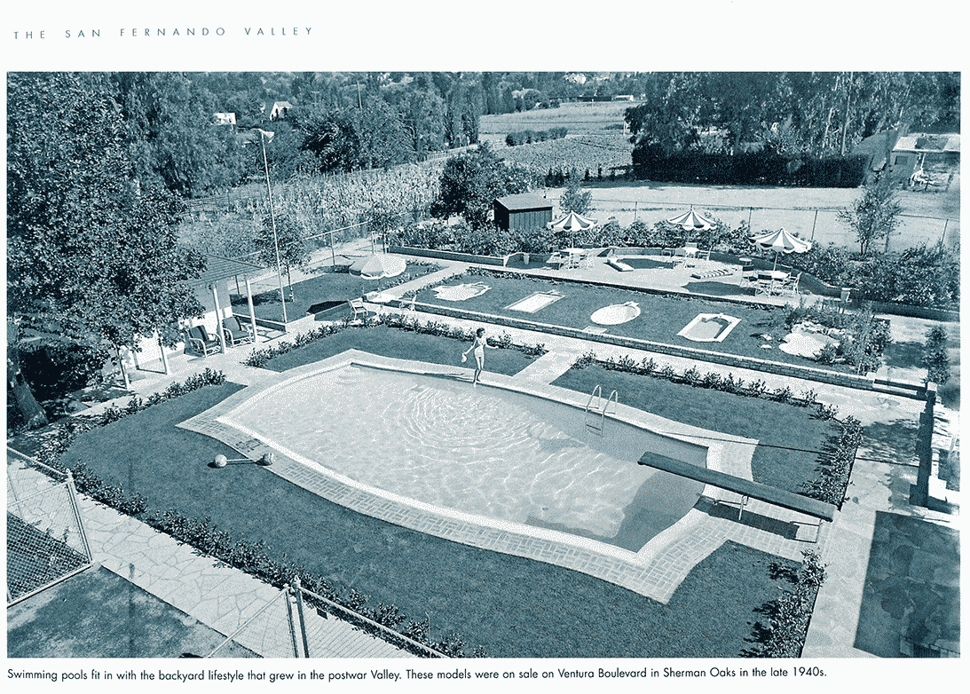 Display swimming pool eastern Sherman Oaks 1940s