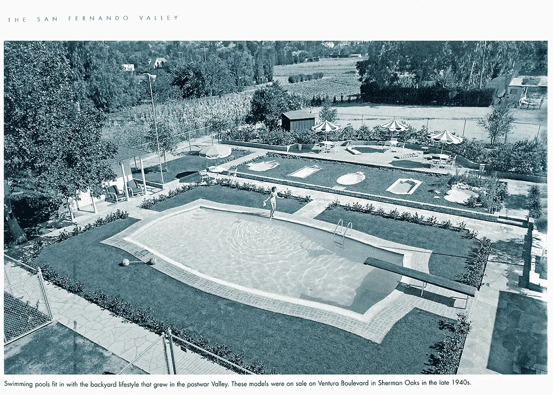 Display swimming pool eastern Sherman Oaks 1940s Display swimming pool eastern Sherman Oaks 1940s