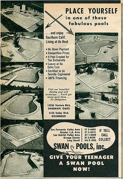 Swan Pools Sherman Oaks California