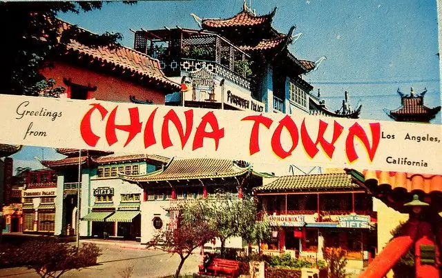 Vintage Los Angeles China Town postcard 