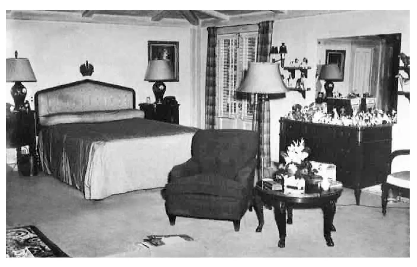 Hal Wallis' bedroom in home San Fernando Valley