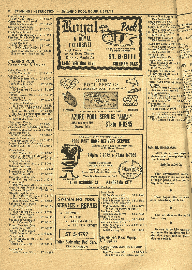 1962 Sherman Oaks phonebook